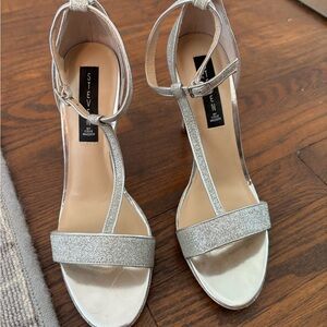 Steve Madden Metallic Silver Heels